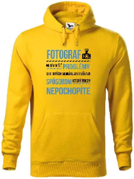 Pánska mikina Musím riešiť problémy - fotograf