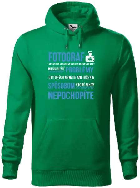 Pánska mikina Musím riešiť problémy - fotograf
