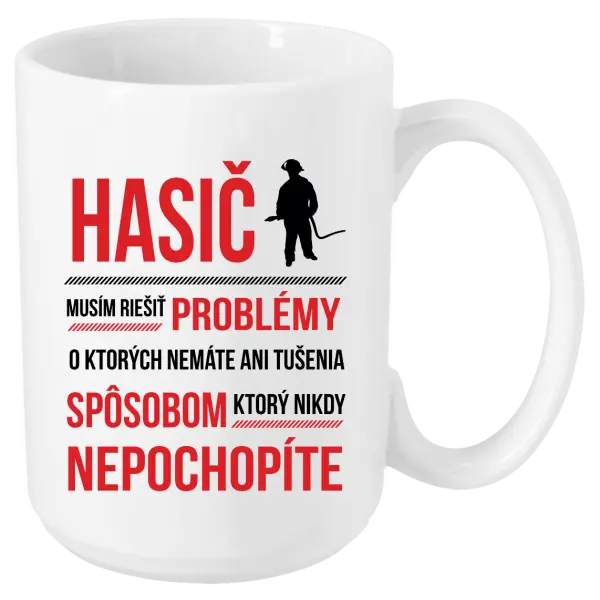 Hrnček Musím riešiť problémy - hasič