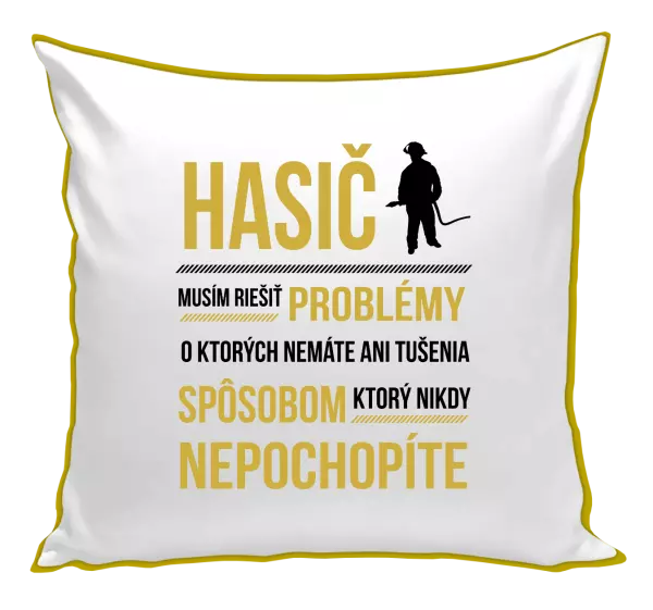 Vankúš Musím riešiť problémy - hasič