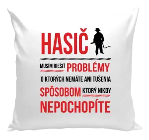 Vankúš Musím riešiť problémy - hasič