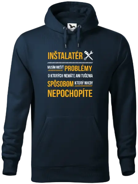 Pánska mikina Musím riešiť problémy - inštalatér