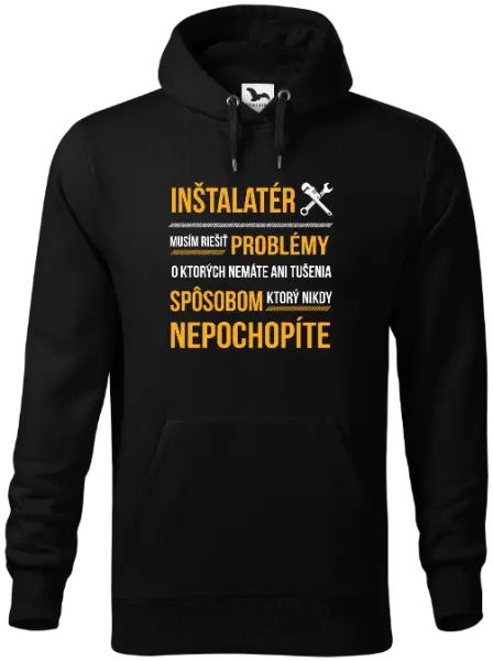 Pánska mikina Musím riešiť problémy - inštalatér