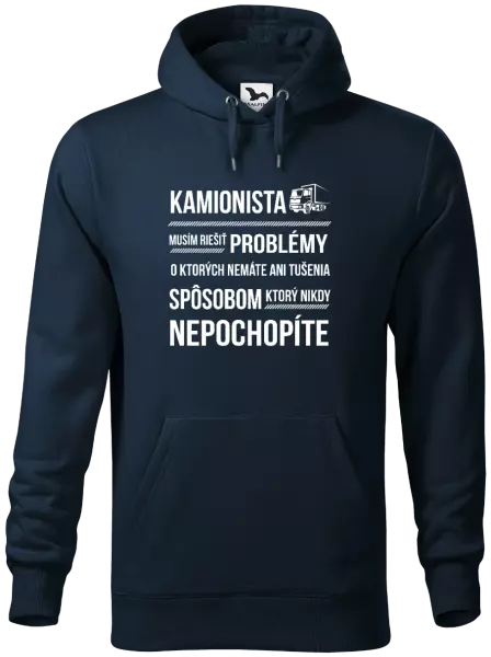Pánska mikina Musím riešiť problémy - kamionista
