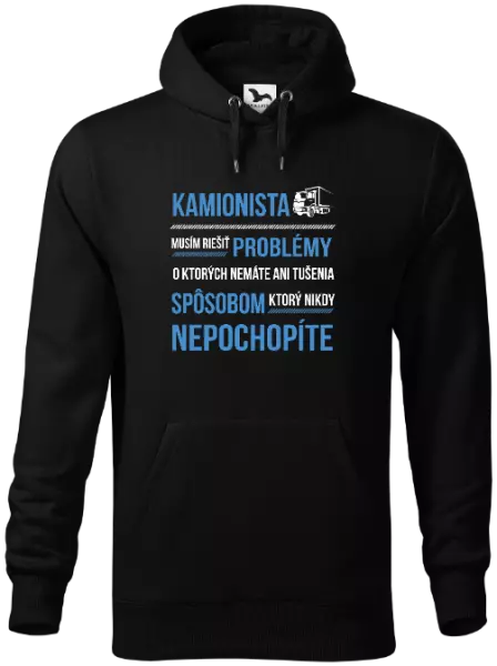 Pánska mikina Musím riešiť problémy - kamionista