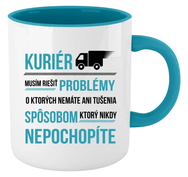 Hrnček  Musím riešiť problémy - kuriér 