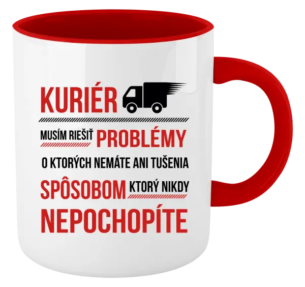 Hrnček  Musím riešiť problémy - kuriér 