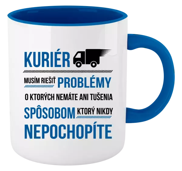 Hrnček  Musím riešiť problémy - kuriér 