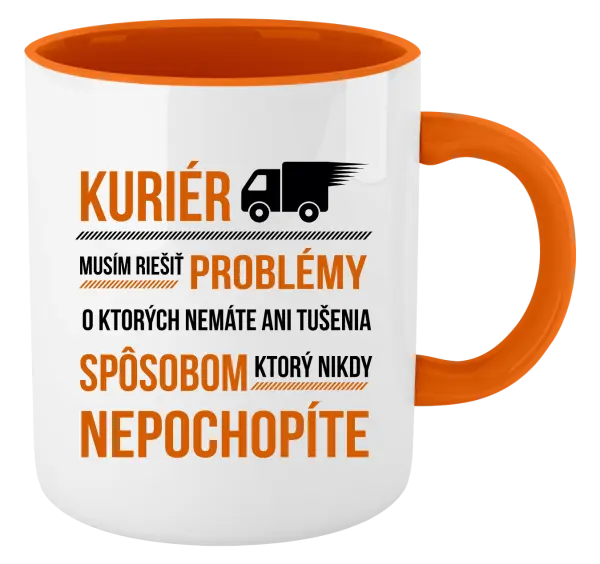 Hrnček  Musím riešiť problémy - kuriér 