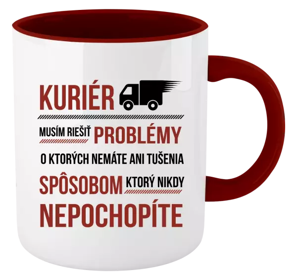 Hrnček  Musím riešiť problémy - kuriér 