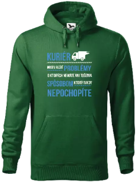 Pánska mikina Musím riešiť problémy - kuriér 
