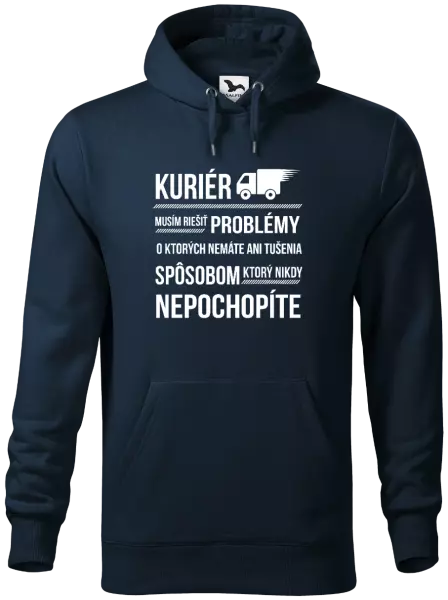 Pánska mikina Musím riešiť problémy - kuriér 