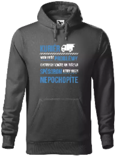 Pánska mikina Musím riešiť problémy - kuriér 