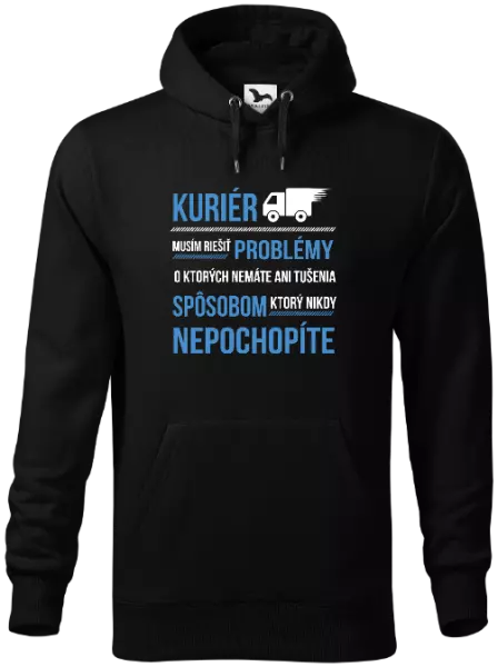 Pánska mikina Musím riešiť problémy - kuriér 