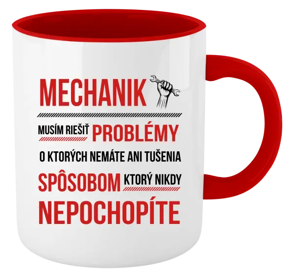 Hrnček  Musím riešiť problémy - mechanik