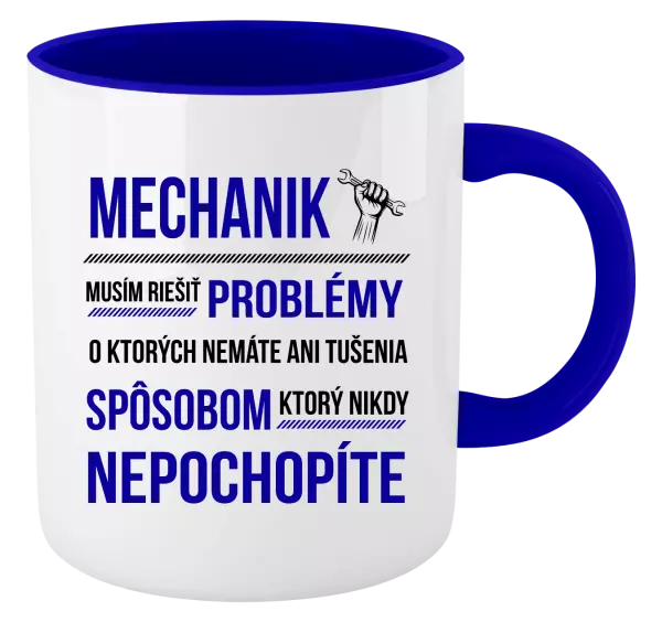Hrnček  Musím riešiť problémy - mechanik