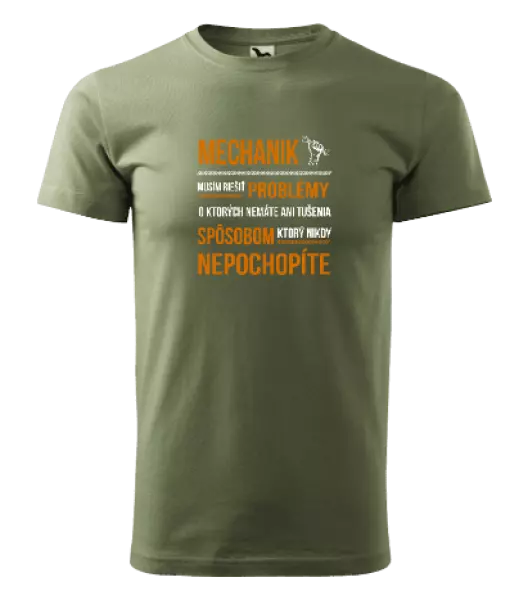 Pánske tričko Musím riešiť problémy - mechanik