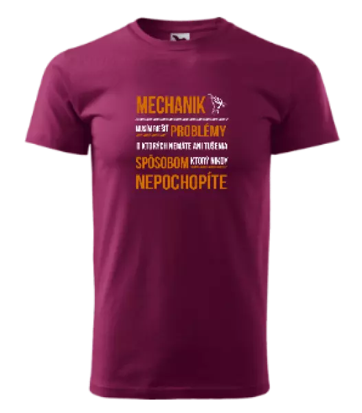 Pánske tričko Musím riešiť problémy - mechanik