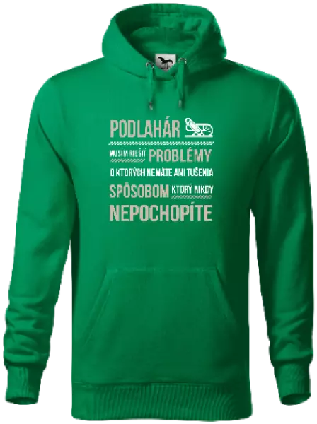 Pánska mikina Musím riešiť problémy - podlahár