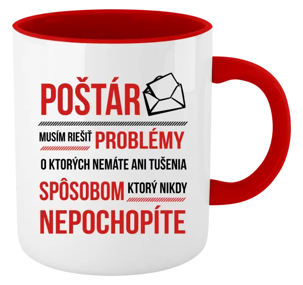 Hrnček  Musím riešiť problémy - poštár