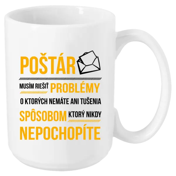Hrnček Musím riešiť problémy - poštár
