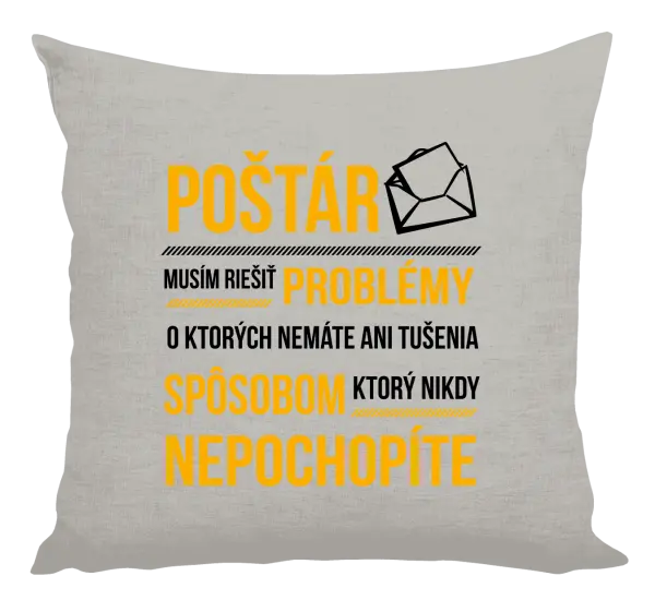 Vankúš Musím riešiť problémy - poštár