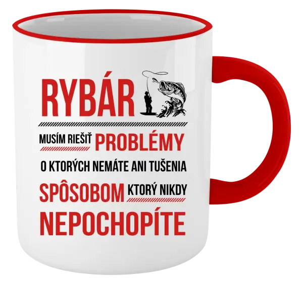 Hrnček Musím riešiť problémy - rybár