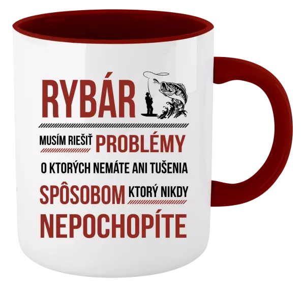 Hrnček  Musím riešiť problémy - rybár