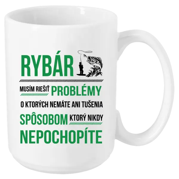Hrnček Musím riešiť problémy - rybár