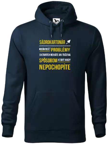 Pánska mikina Musím riešiť problémy - sádrokartonár