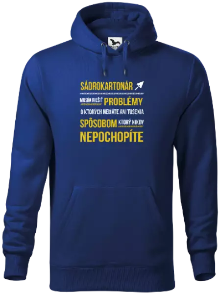 Pánska mikina Musím riešiť problémy - sádrokartonár