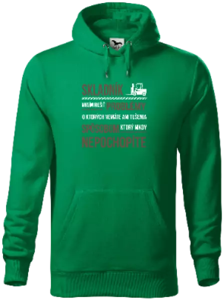 Pánska mikina Musím riešiť problémy - skladník