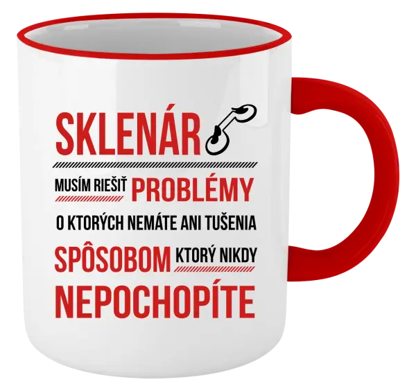Hrnček Musím riešiť problémy - sklenár