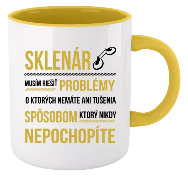 Hrnček  Musím riešiť problémy - sklenár