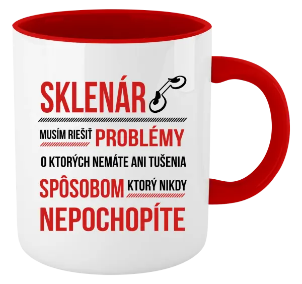 Hrnček  Musím riešiť problémy - sklenár