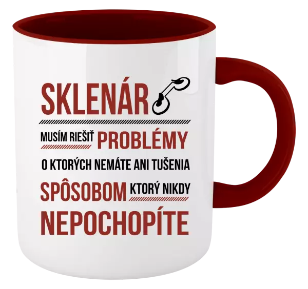 Hrnček  Musím riešiť problémy - sklenár