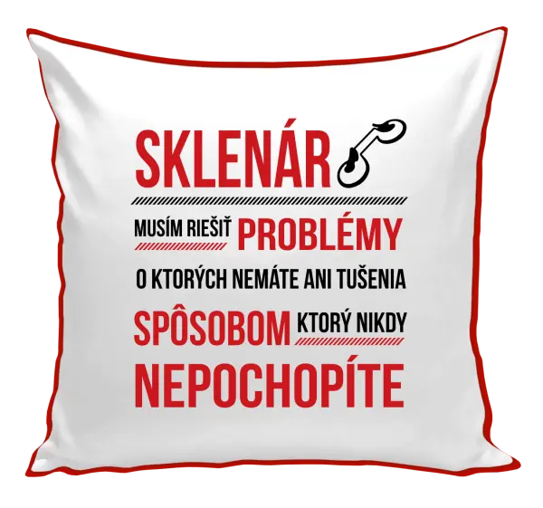Vankúš Musím riešiť problémy - sklenár