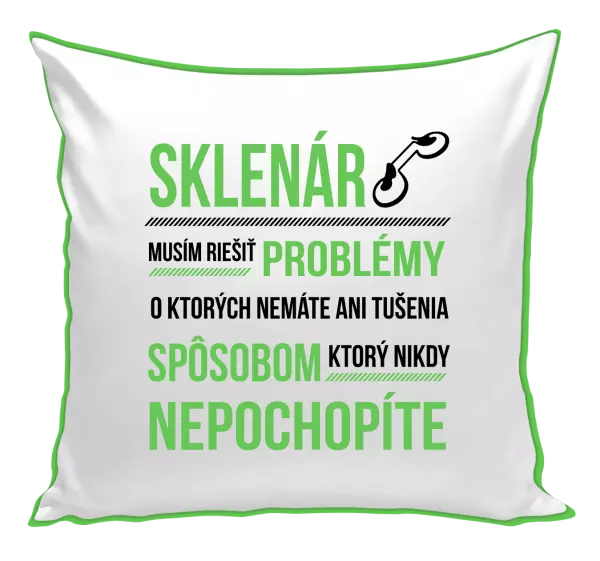 Vankúš Musím riešiť problémy - sklenár
