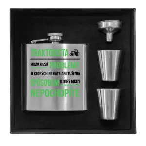 Ploskačka v krabičke Musím riešiť problémy- traktorista