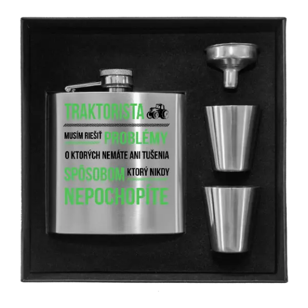 Ploskačka v krabičke Musím riešiť problémy- traktorista