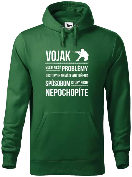 Pánska mikina Musím riešiť problémy - vojak