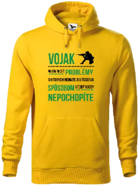 Pánska mikina Musím riešiť problémy - vojak