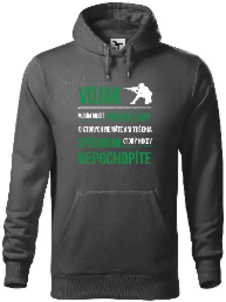 Pánska mikina Musím riešiť problémy - vojak