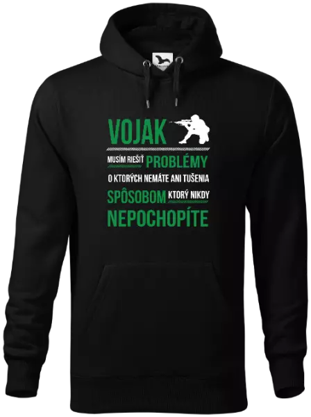 Pánska mikina Musím riešiť problémy - vojak