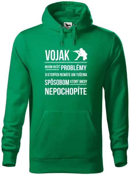 Pánska mikina Musím riešiť problémy - vojak