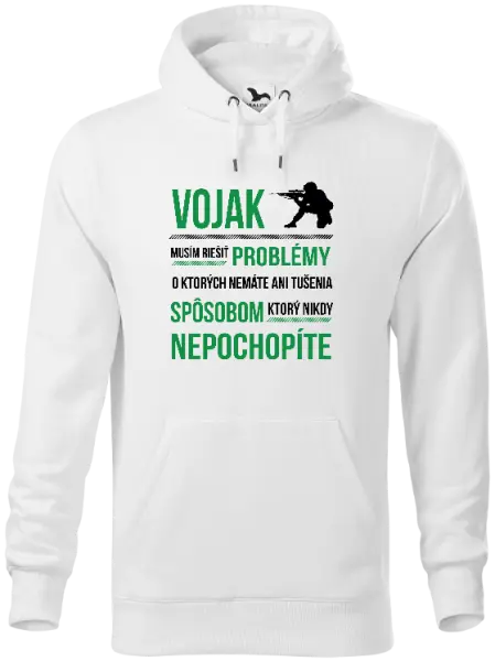 Pánska mikina Musím riešiť problémy - vojak