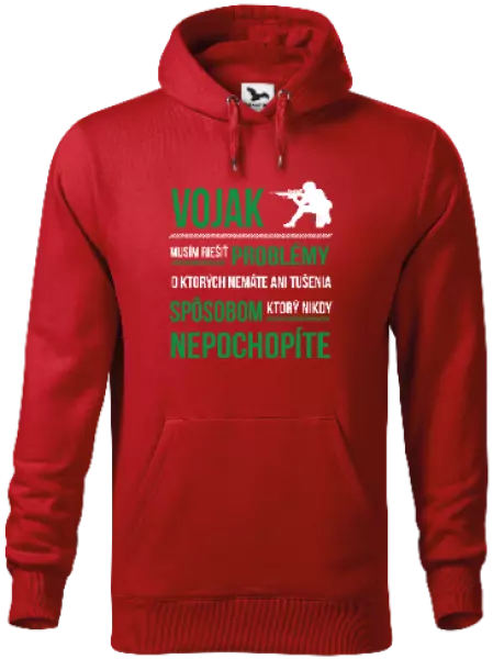 Pánska mikina Musím riešiť problémy - vojak