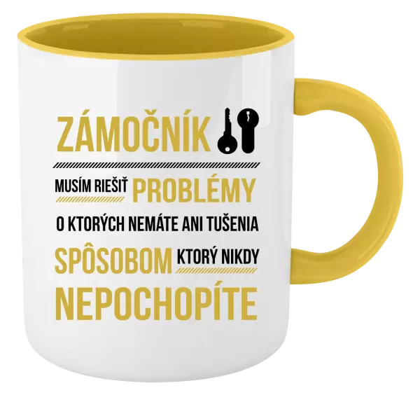 Hrnček  Musím riešiť problémy - zámočník
