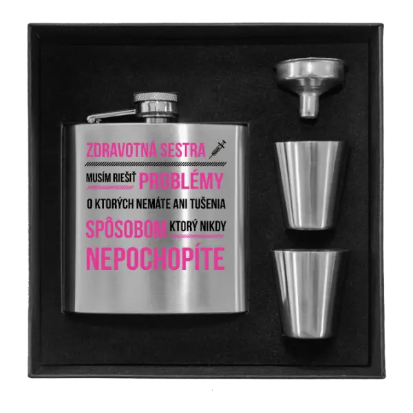 Ploskačka v krabičke Musím riešiť problémy - zdravotná sestra