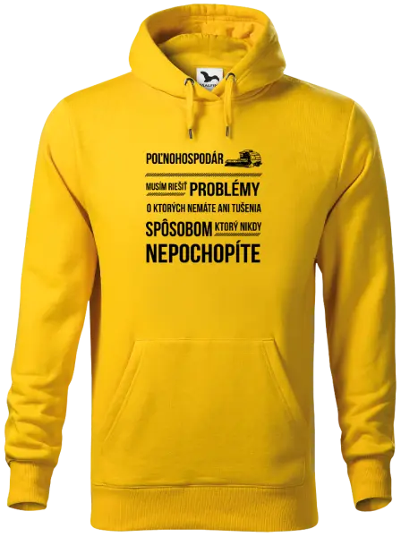 Pánska mikina Musím riešiť problémy - poľnohospodár 